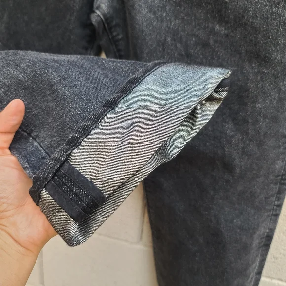 R13 | Boyfriend Jean In Glam Metallic Black Silver Size 25 - Picture 5 of 12